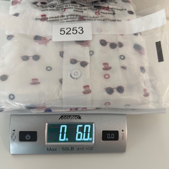 Eighty Eight Platinum Shirt Men Medium White Button Up Short Sleeve 4th July USA - Picture 10 of 10